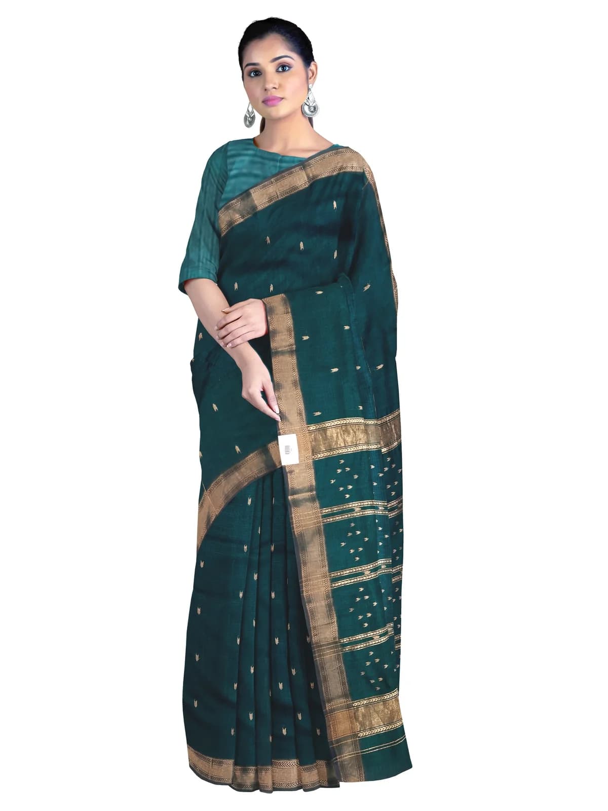 Maheshwari Saree — Teal