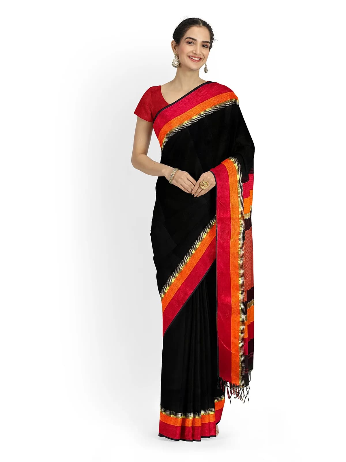 Maheshwari Saree — Black
